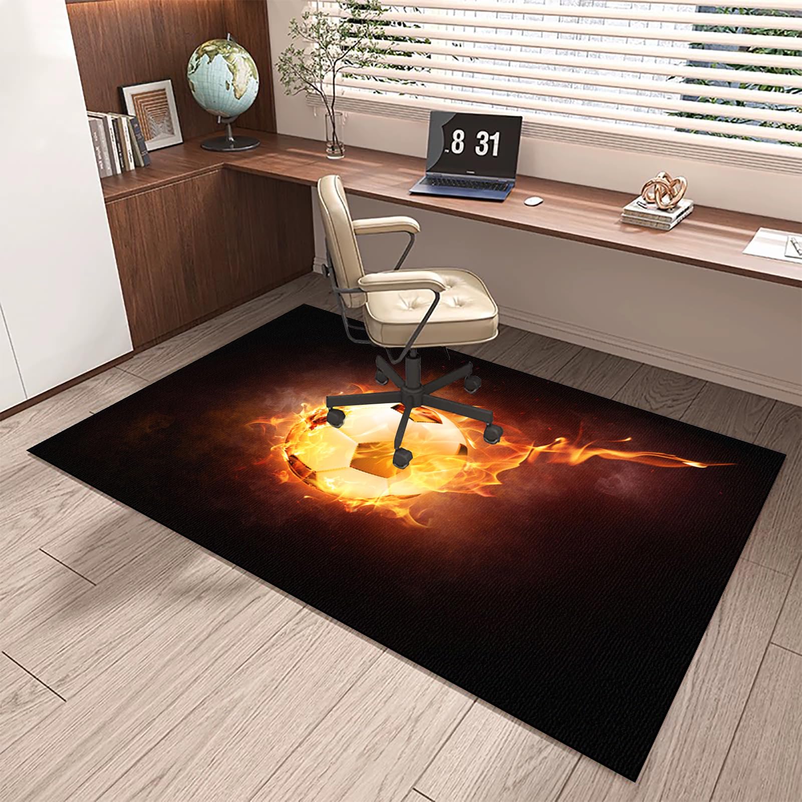 Bodenschutzmatte Gaming für Hartböden, Schreibtischstuhl Unterlage, Bürostuhl Unterlage Teppich, Computerstuhl Teppiche, Teppich Bürostuhl matten für Laminat Parkett Kratzfest Rutschfest 200 x 230 cm