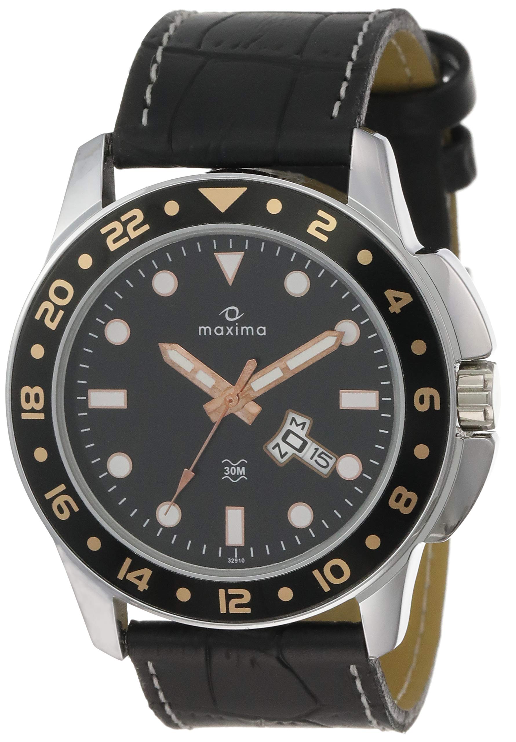 Maxima Leather Analog Black Dial Men Watch-47305Lmgi, Black Band (B0777F8GDF) Amazon Price History, Amazon Price Tracker