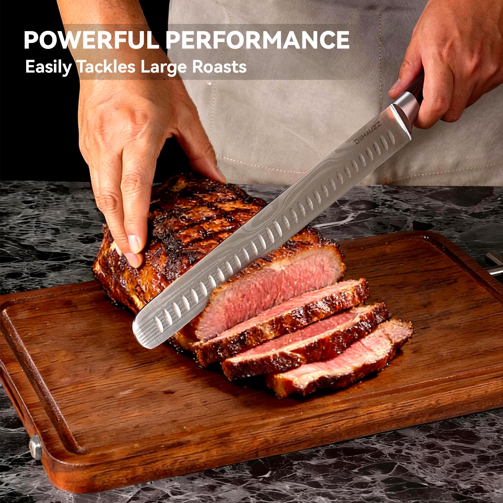 DiiHAUZZ Brisket Slicing Knife, 12 Inch Carving Knife for Meat Cutting — Amazon image 5