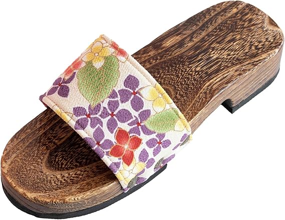 Amazon Co Jp キョウエツ 下駄 サンダル 和柄 焼桐 レディース 01 シューズ バッグ