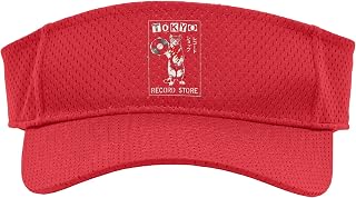 Tokyo Record Store Cat Vinyl Record Player Rock Japanese Art Sport Sun Visor