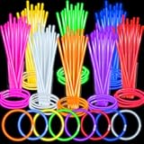 SpringFlower 300Pcs Glow Sticks Bulk Party Supplies, Glow Sticks for Kids Party Favors, Glow in The Dark Party Supplies, Light Up Party Decorations, Wedding, Birthday, Halloween , 8 Colors