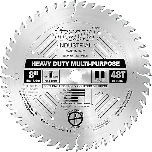 Freud LU82M008 Cuchilla multiusos resistente de 8 "x 48T