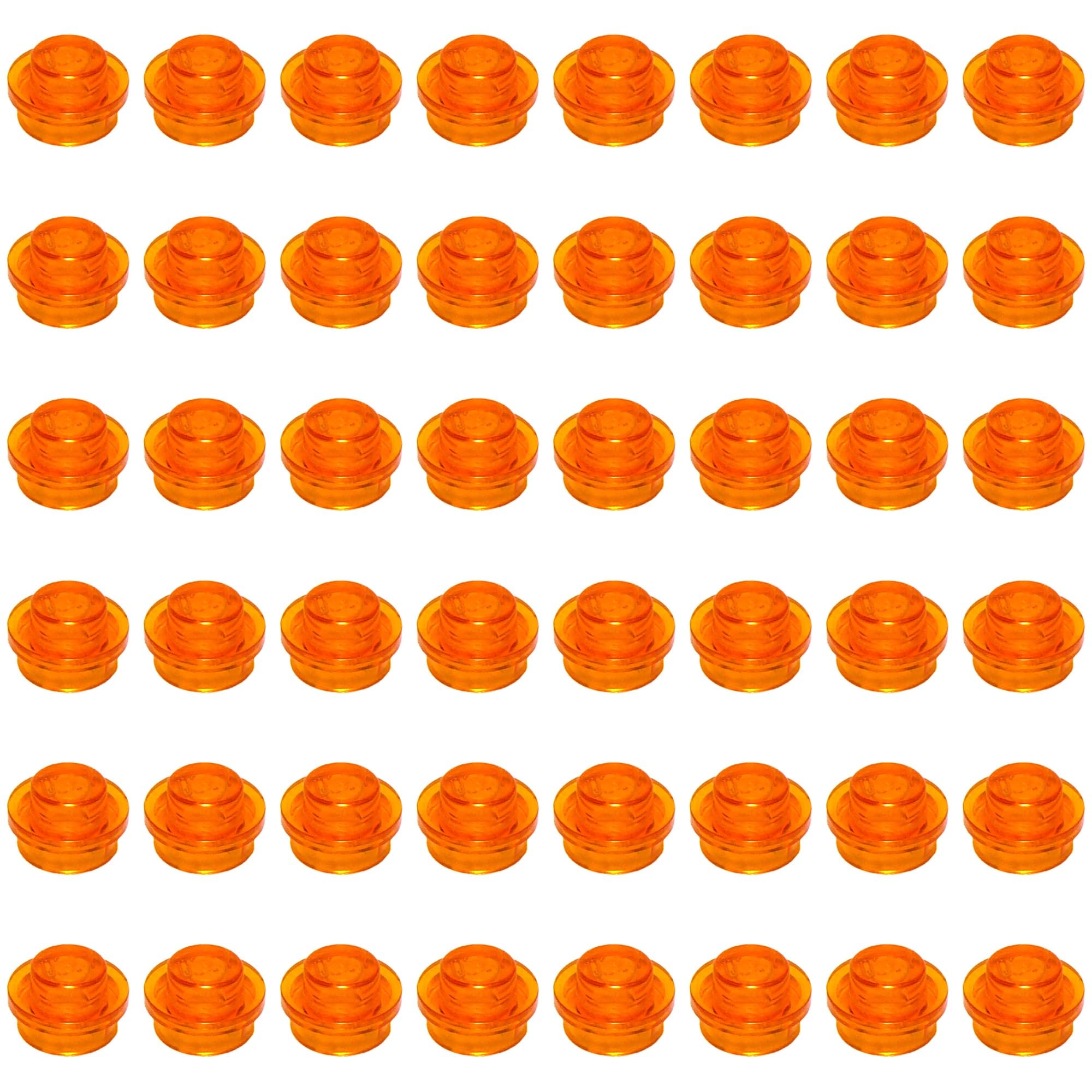 LEGO Plate, Round 1 x 1, Part 4073 (Trans-Orange, 50, Bricks) — image 1