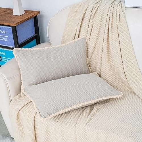 Miniatura 4 de HWY 50 Juego de 2 fundas de almohada rectangulares decorativas de color azul marino de 12 x 20 pulgadas para sofá, cama, felpilla suave y sólida,