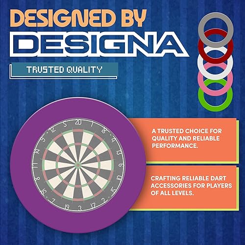 Miniatura 7 de Designa Darts  Anillo envolvente duradero para diana, varios colores