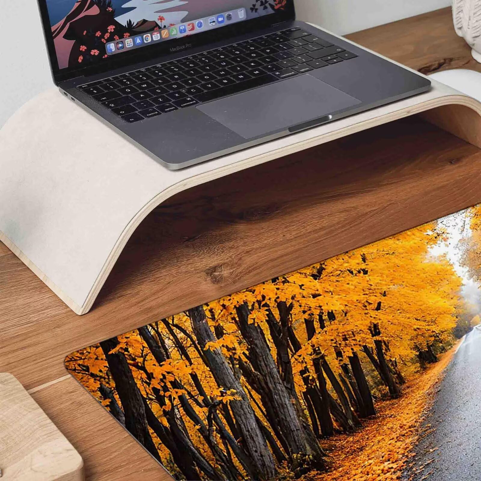 Tappetino Mouse Arancia Mousepad Albero Tappetino Mouse XXL 1200 x 600mm Sottomano Scrivania Grande con Base in Gomma Antiscivolo Accessori Gaming, Migliora Precisione e Velocità per PC, Laptop r8016
