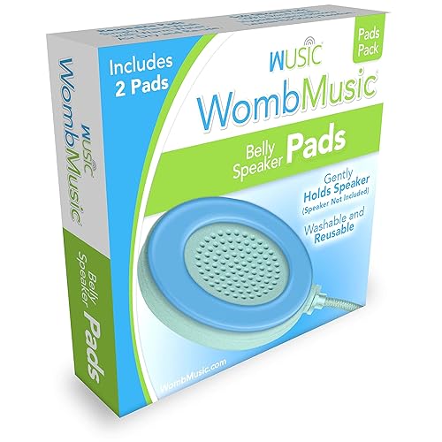 Almohadillas de repuesto Womb Music, solo almohadillas, juego de 2 almohadillas de gel de silicona suave para el altavoz de vientre de embarazo
