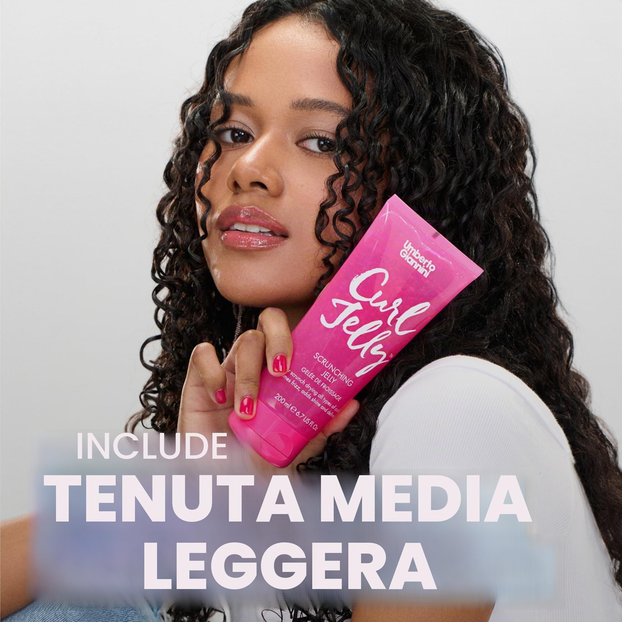Umberto Giannini Curl Jelly Scrunching Jelly, Vegan & Cruelty Free Cresp, gel per capelli ricci o mossi (confezione da 2)