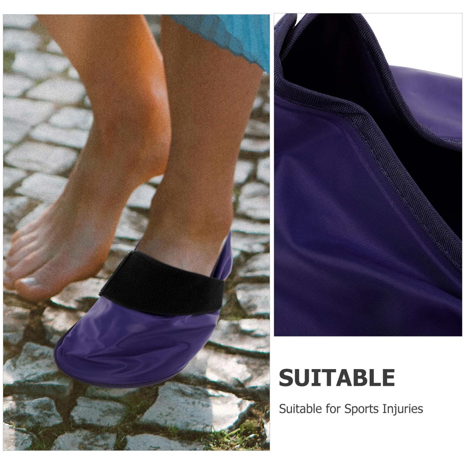 Kühlpack für Knöchel und Füße Wiederverwendbare Eispackung für Verletzungen Kältetherapie mit Verstellbaren Riemen Nylonmaterial für Optimale und