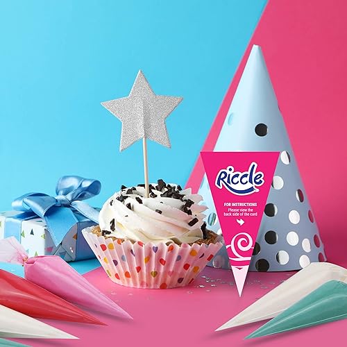 Miniatura 6 de Riccle Bolsas de pastelería desechables de 15 pulgadas  100 bolsas de glaseado de pastelería antiestallido para glaseado de crema, decoración de