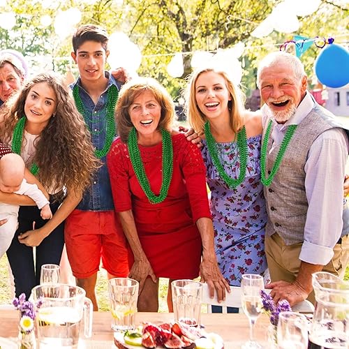 Miniatura 5 de 72 collares de cuentas verdes, accesorios de collar de cuentas de Mardi Gras a granel, collares de Navidad de Mardi Gras para mujeres y hombres,