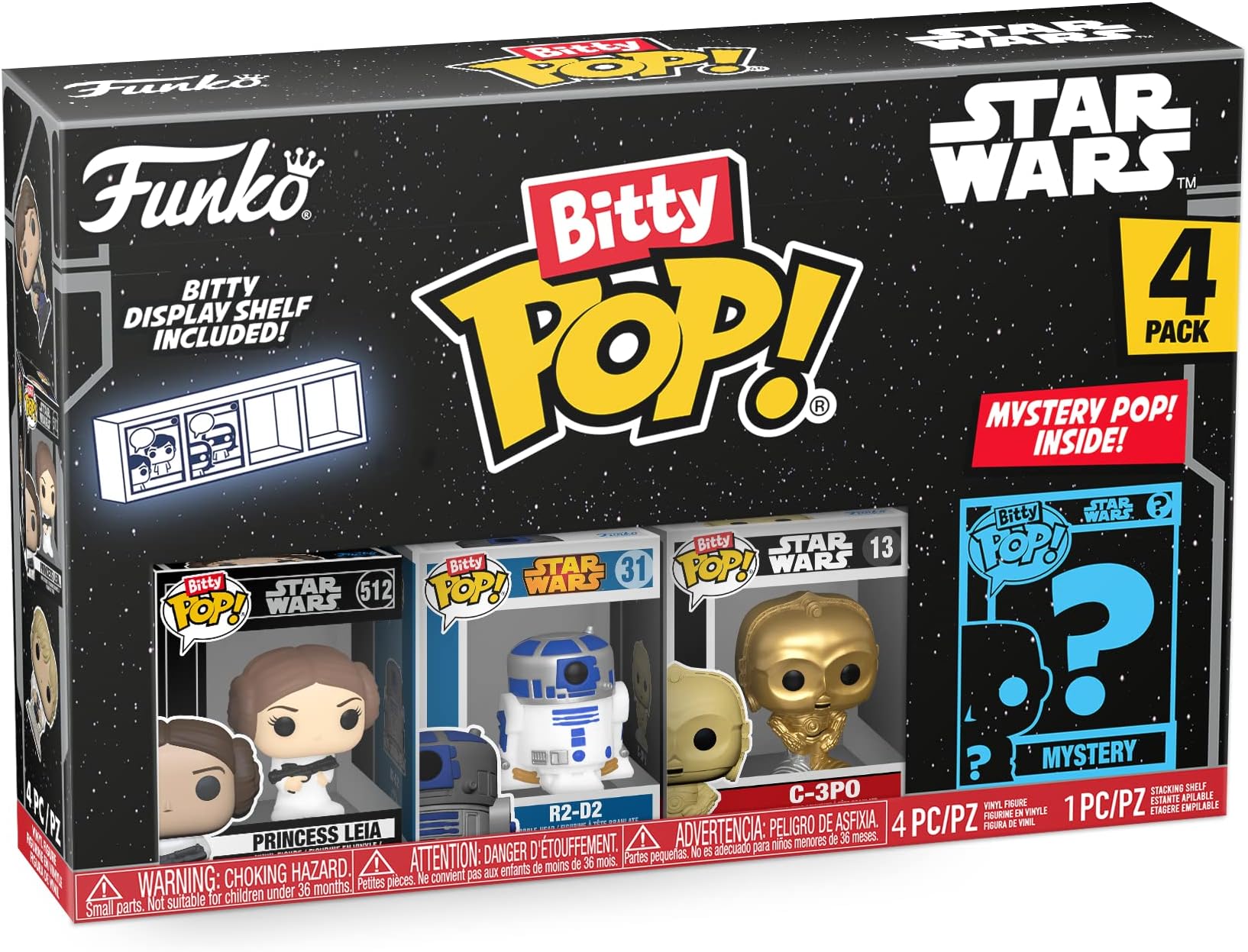 FUNKO BITTY POP!: STAR WARS - Leia 4PK