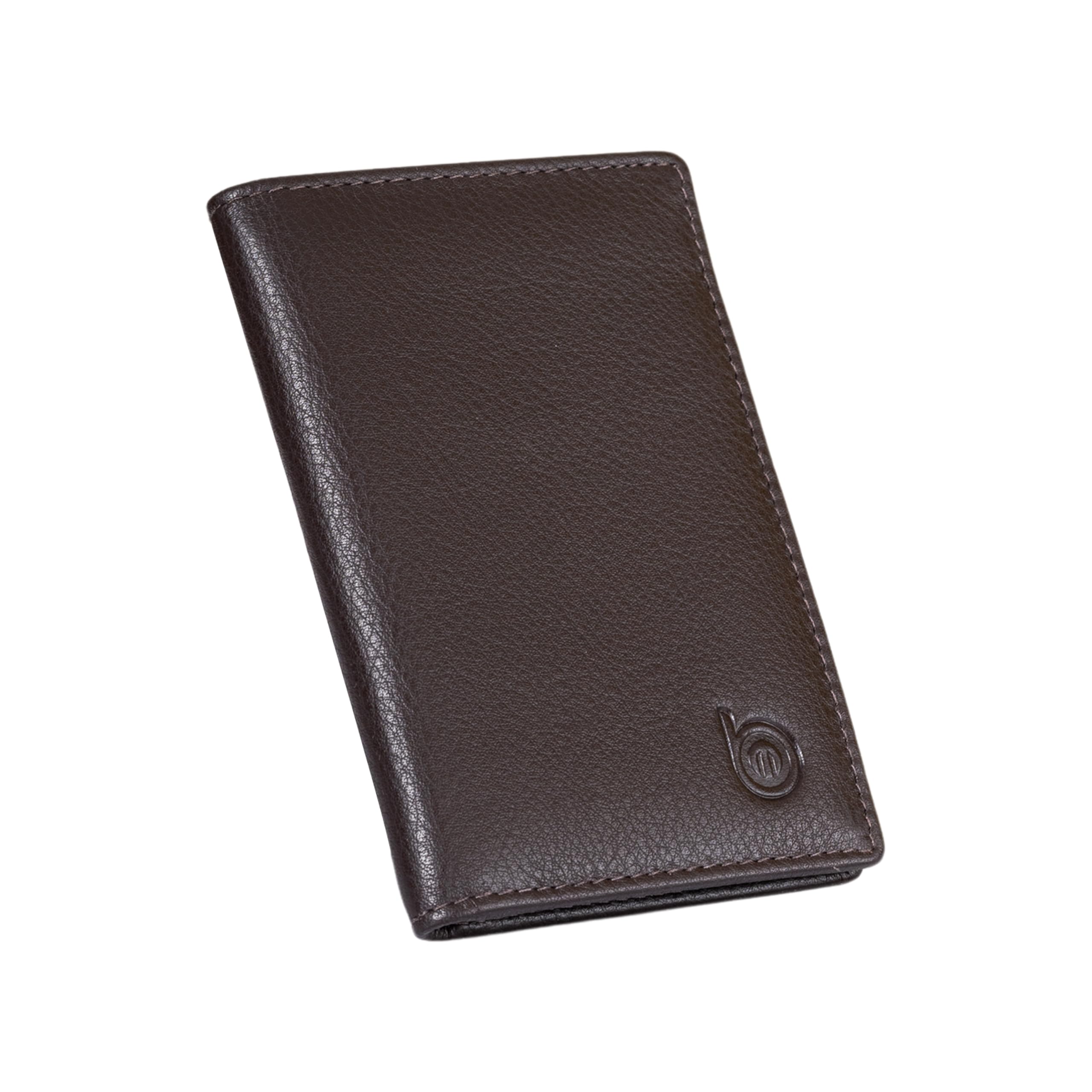 bagman RFID Protected Leather Credit Card Holder Wallet for Men Women (Dark Brown)-picture-35