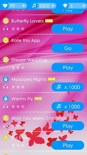 Pink Rainbow Ruby Piano Game