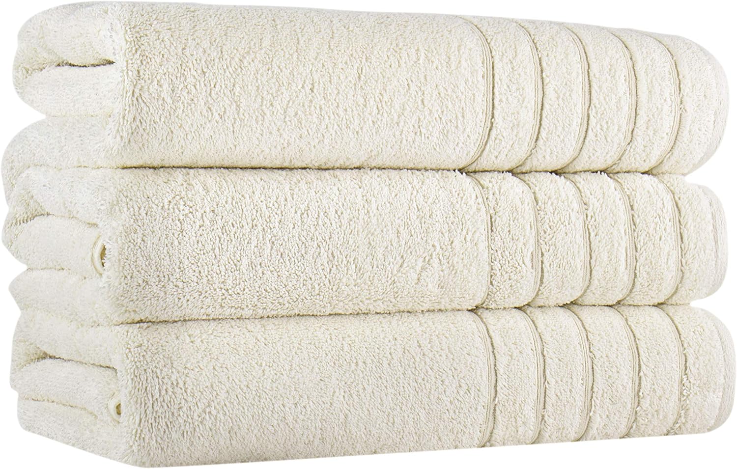Towels Beyond - Luxury Bath Towels, 100% Turkish Cotton, Quick Dry, Soft and Absorbent Bathroom Towels, Barnum Collection, 3-Piece Set - 30 x 56 Inches (Ivory) : Home & Kitchen