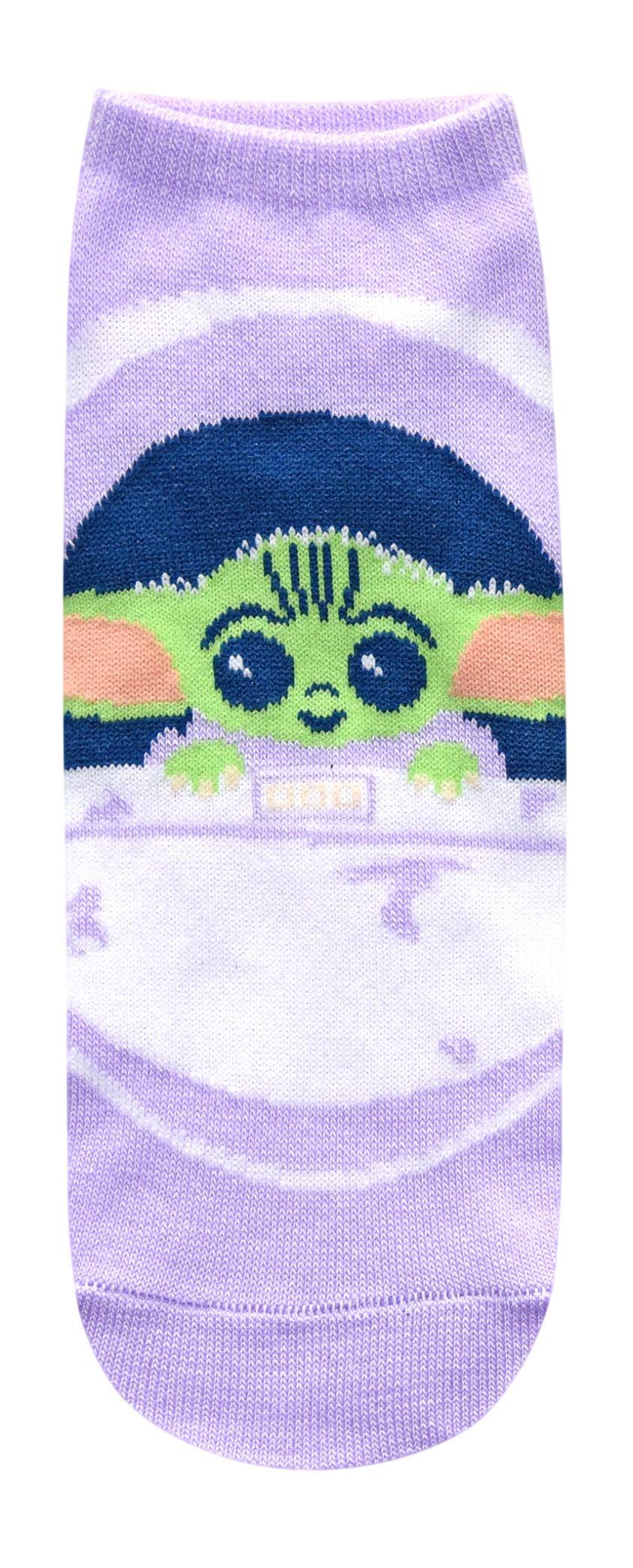 STAR WARS Baby Yoda Chibi Art Here For The Soup Juniors/Womens 5 Pack Ankle Socks