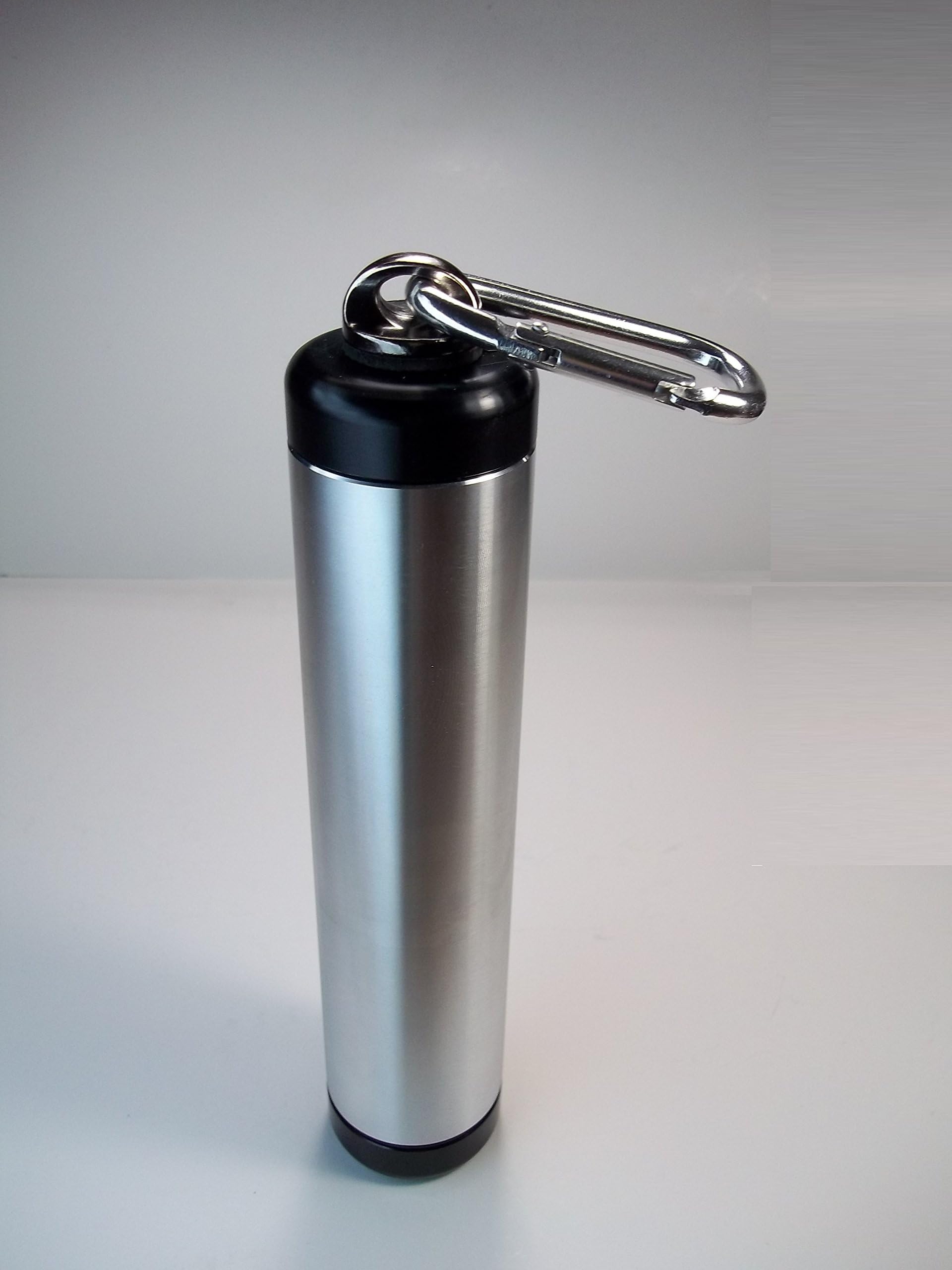 Waterproof Camping Storage Container Screw Top with Carabiner Spring Clip #9D