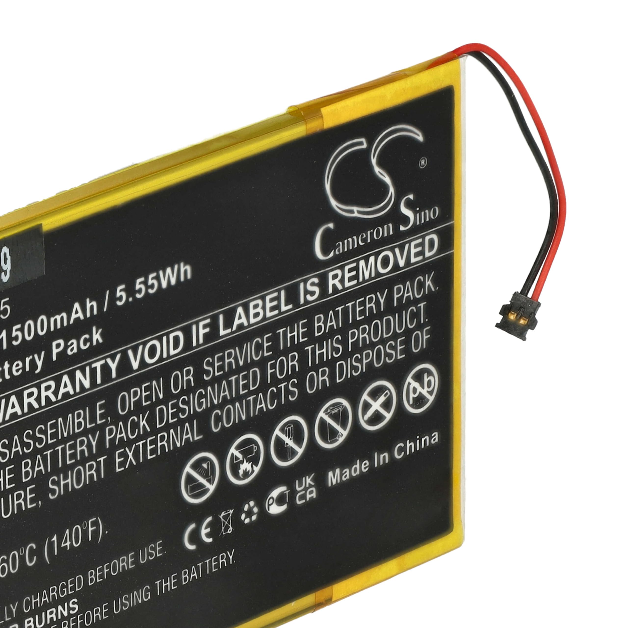 Batterie Compatible Pocketbook Touch Lux 2 626 - 1450mAh Li-polymère Vhbw