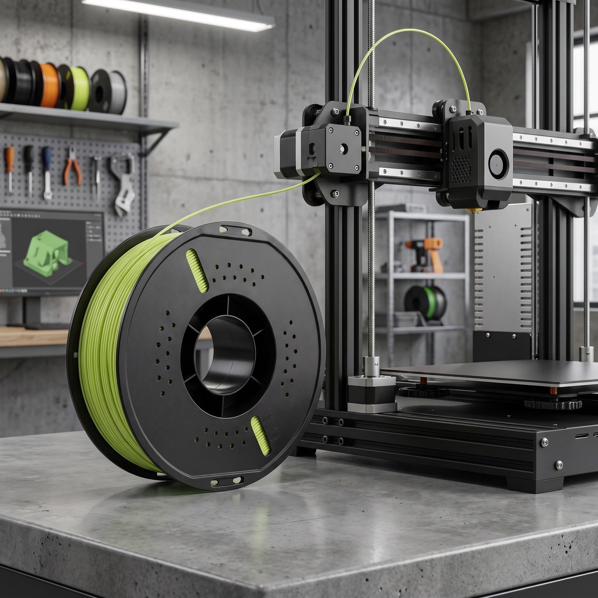 Artibetter 1 Rolle PLA-Filament für 3D-Druck, grüne Druckerspule, 1 kg/Rolle