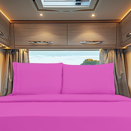 Vista 331 de Elegant Comfort - Juego de sábanas de 3 piezas de lujo de 1500 hilos, calidad egipcia, Microfibra, Blanco, Completo