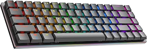 Ranked G65 Guardian 65% Marco de aluminio completo Teclado mecánico para juegos ultradelgado intercambiable en caliente 68 teclas multicolor RGB