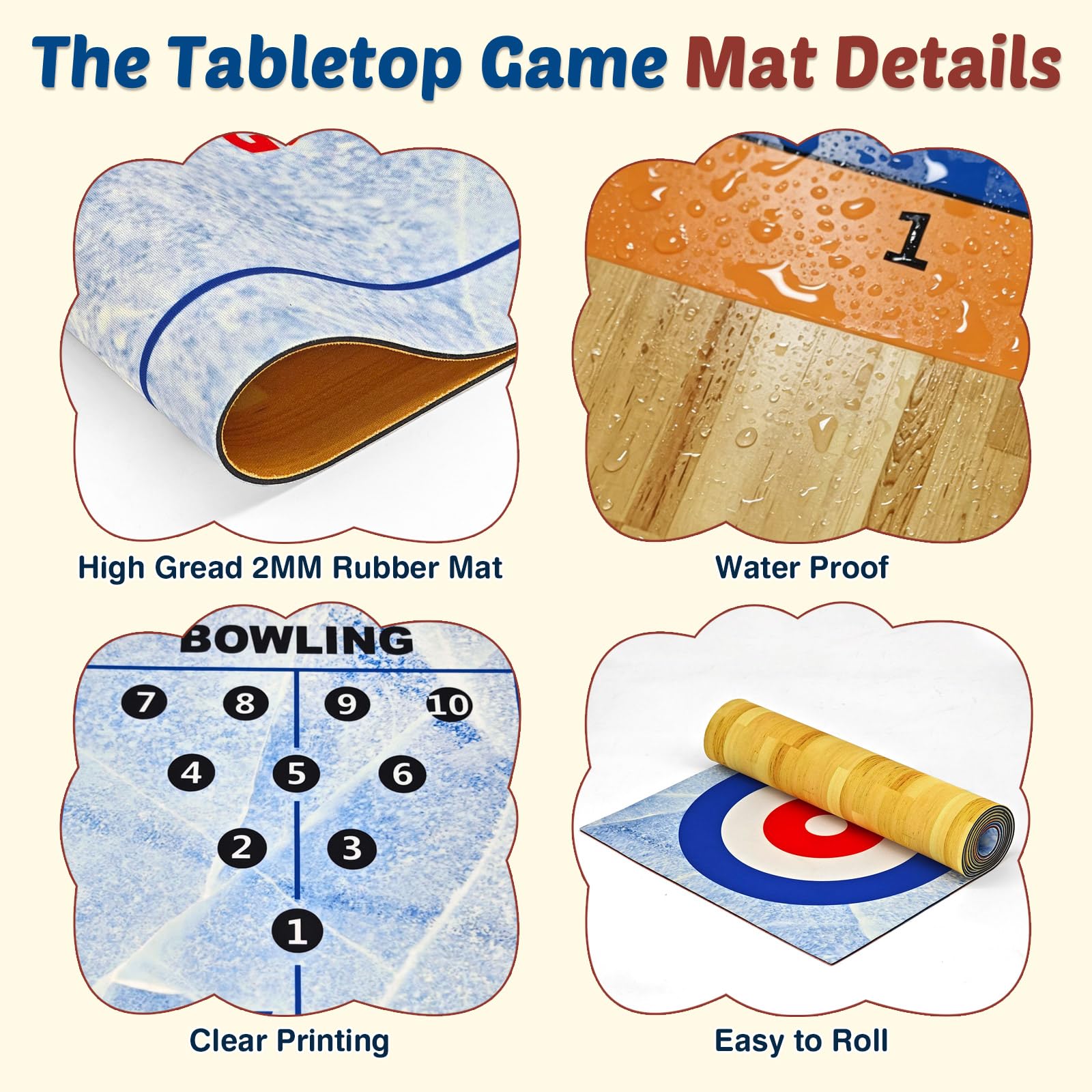 Juego de bolos 3 en 1, juego de bolos de mesa con 8 bolas de bolos, juego de mesa portátil en miniatura adecuado para la escuela, hogar, oficina, fiesta