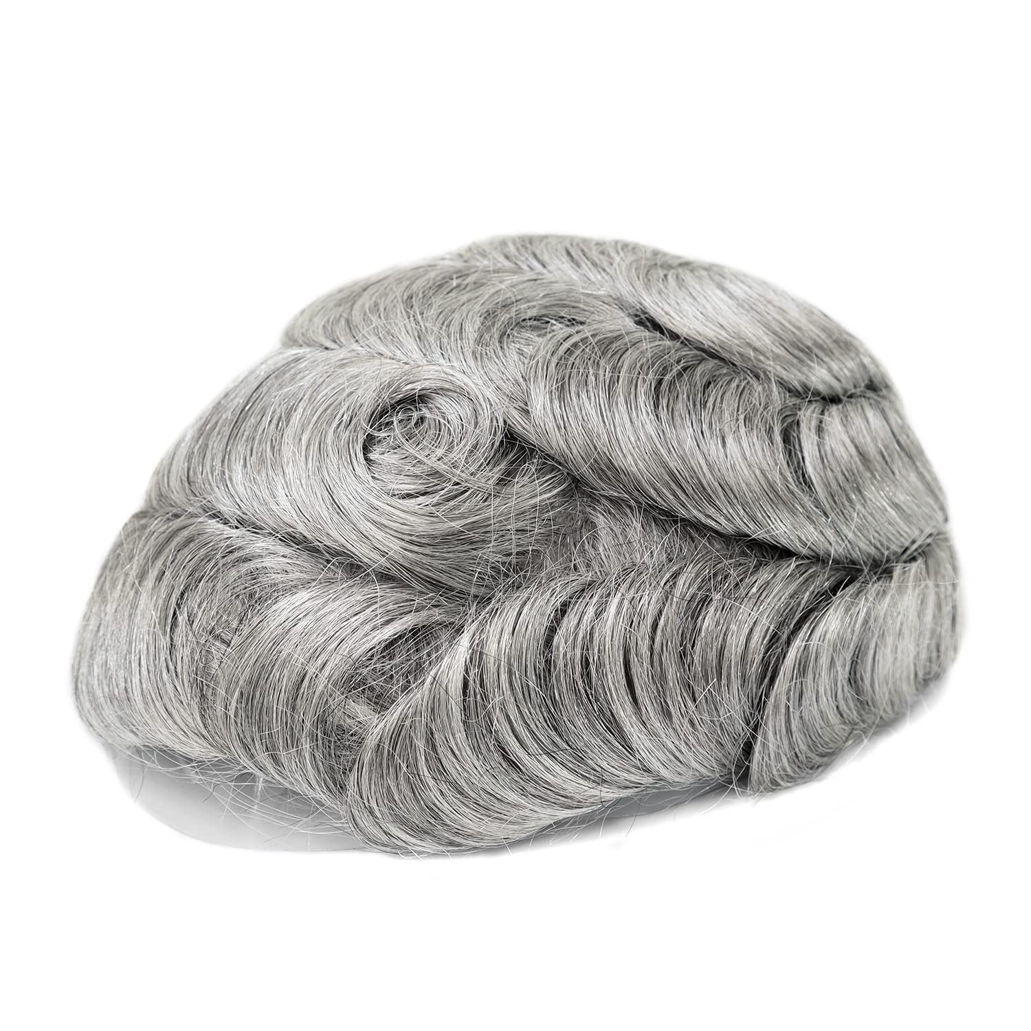 HAIR NATURE Toupee for Men Human Hairpieces, Men Wigs Human Hair, Thin Skin Knotted 0.05mm Male Hair Styles #365