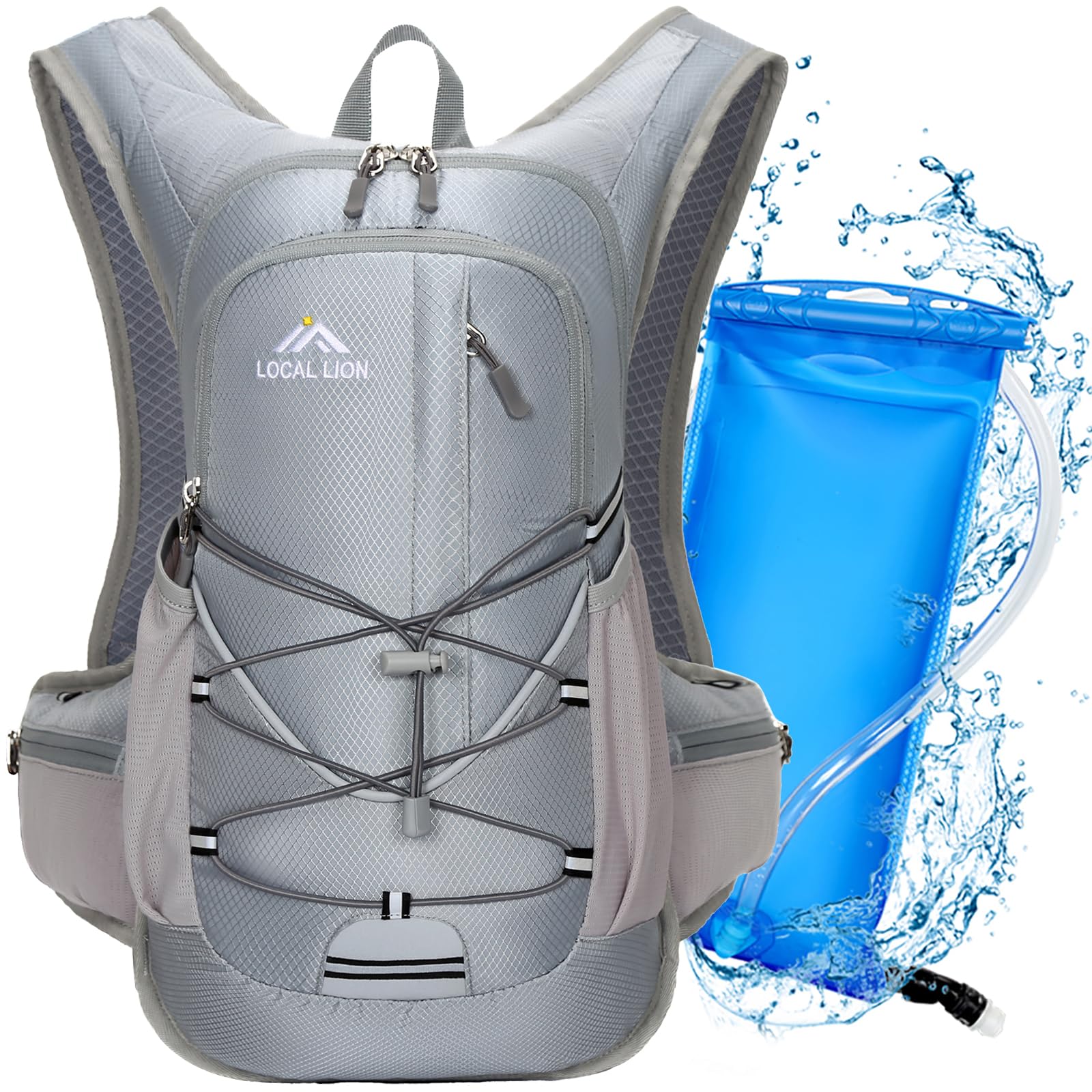 ONETOALL 18L Hydration Backpack with 2L Water Bladder, Insulated Cycling Bike Backpack, Lightweight Water Pack for Hiking Running Skiing Commuting