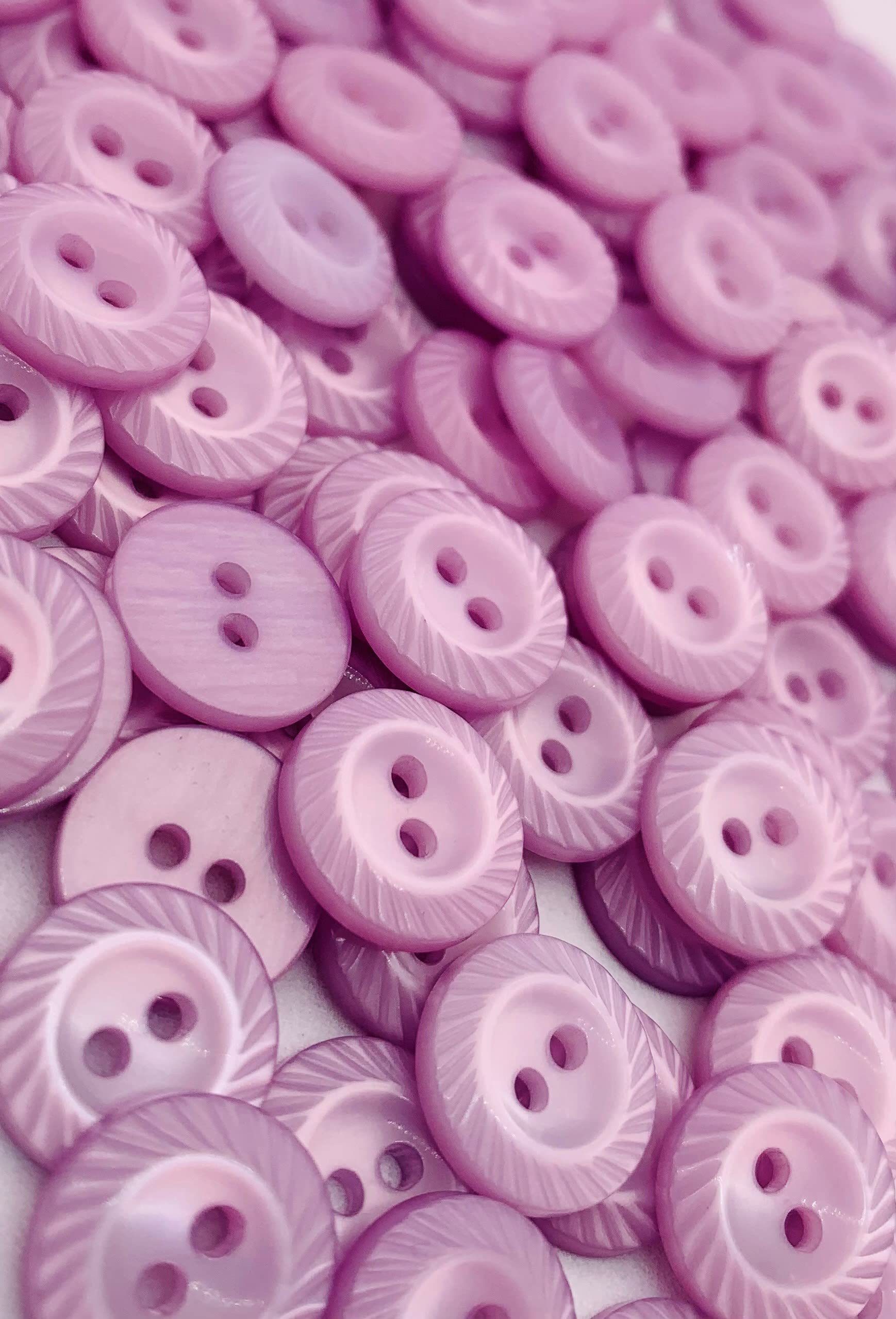 Baby Mill Edge Buttons - by Simply Sew Crafty™ - Available in 11mm, 14mm or 16mm Sizes - Pack of 100 (Lilac, 16mm)