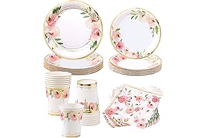 Adorable Floral Paper Plates and Napkins Set for Any Celebration