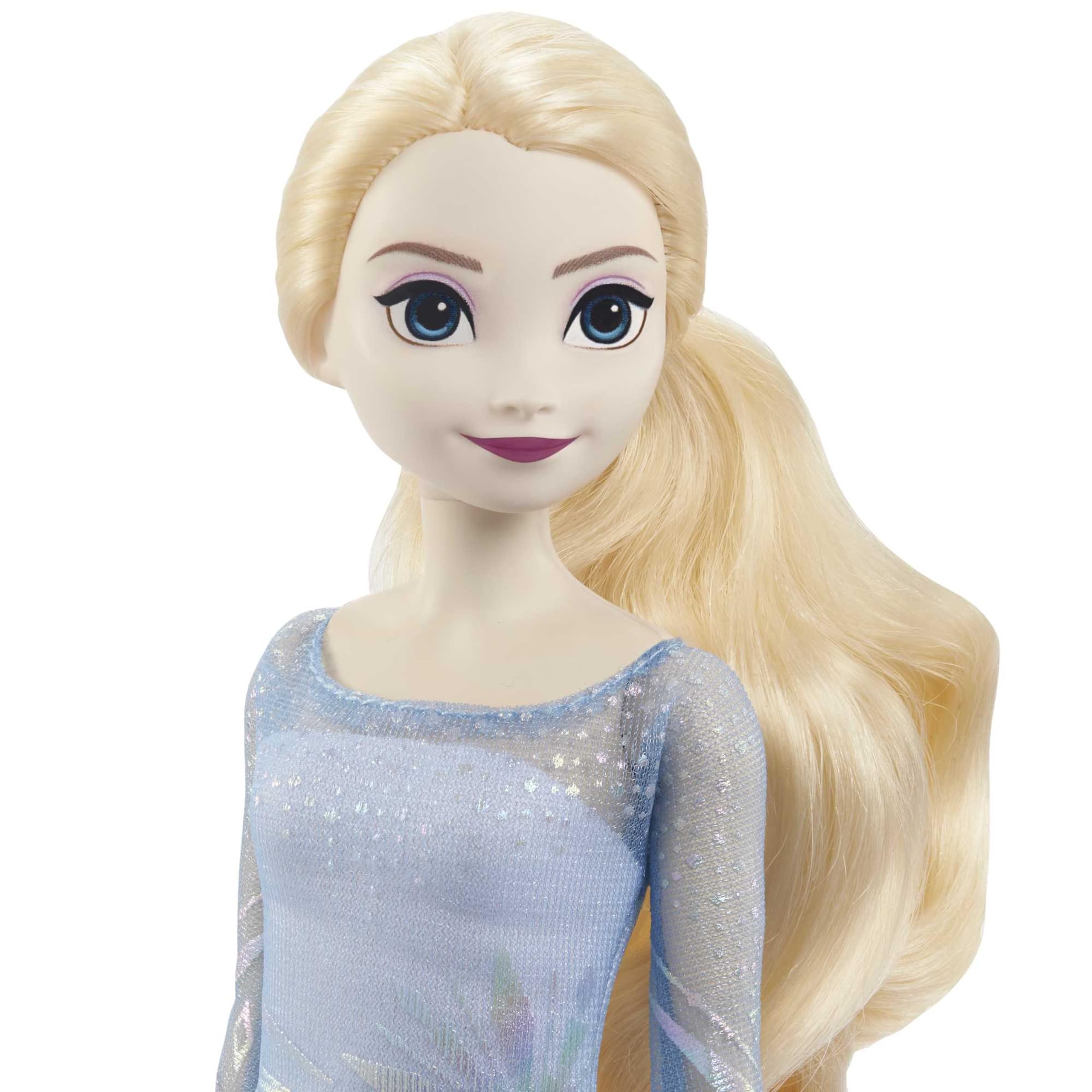 Mattel DISNEY Die Eiskönigin Elsa und Nokk - Bewegliche Elsa-Puppe, majestätische Wasserfigur Nokk, inspiriert vom Zweiten Teil, für Kinder ab 3 Jahren, HLW58