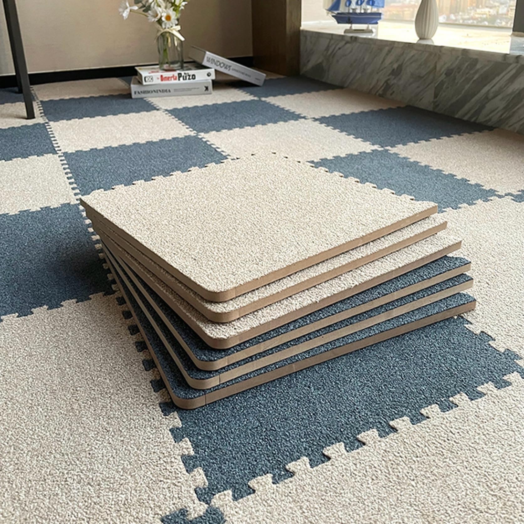 ☆起毛ジョイントマット 大判 もこもこ 30x30x厚さ1cm 10枚組 Amazon