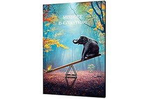 SKASNFAI Elephant Wall Art: Majestic Canvas for Inspiration and Motivation