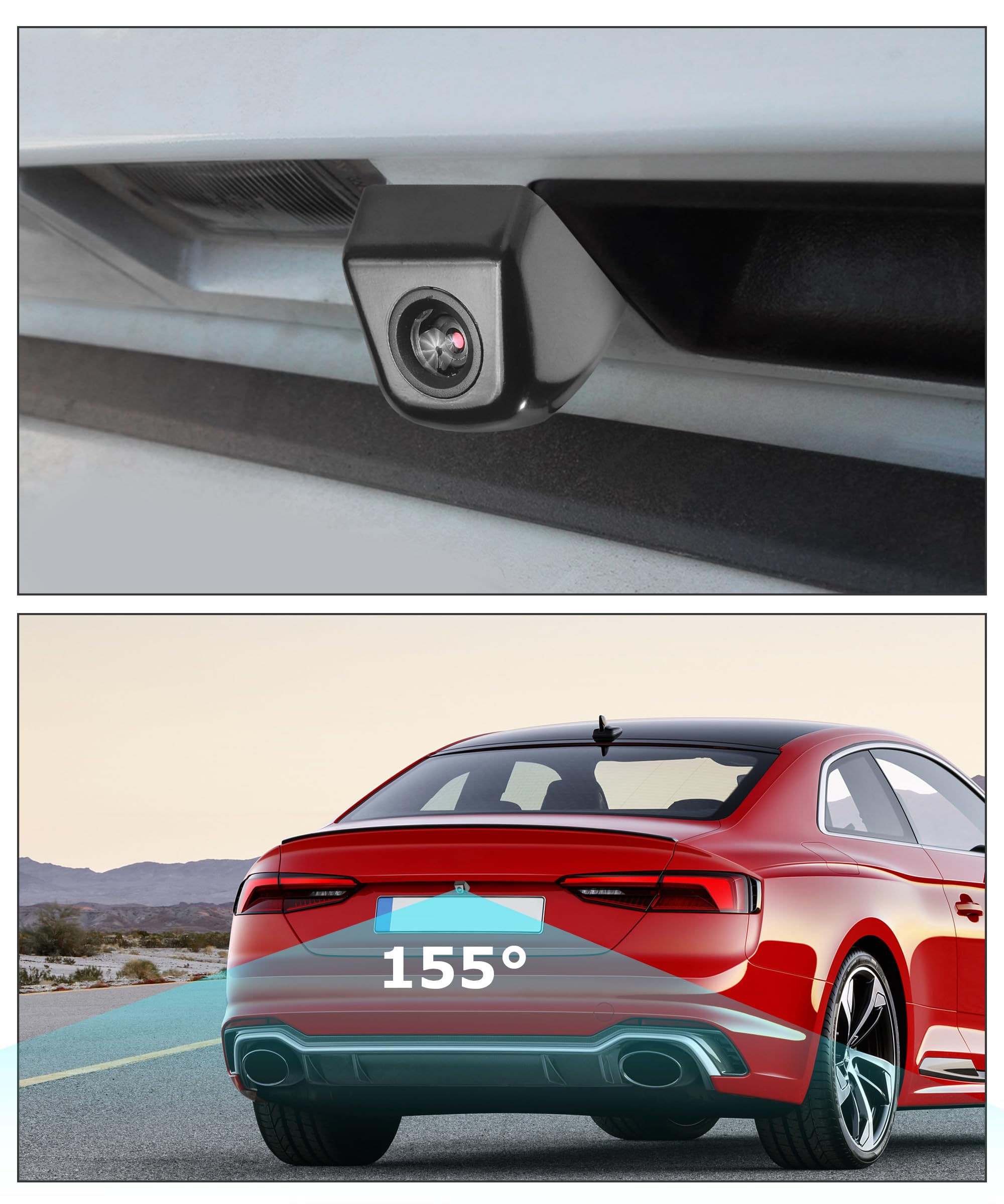 Flaconi Camera de Recul Voiture,HD 960x720 Caméras de Recul pour Voiture,Caméra de Recul,Camera de Recule,Camera de Recul Camion,Camera Recul,Convient aux Voitures,Camping-Cars,Remorques (Noir)