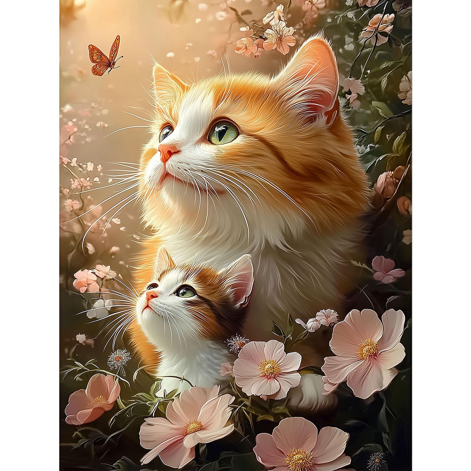 Luckyarina Peinture Par Numéros Chat Noir – 30x40 Cm, Toile Pré-imprimée, Peintures Acryliques, Pinceaux – Dès 5 Ans, Débutant, Déco Murale