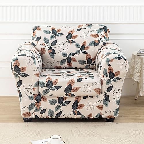 Miniatura 20 de Lamberia Funda Estampada para Sofá de 3 Cojines Fundas de Sofá de Alta Elasticidad 4 Piezas Funda de Sofá con Tres Fundas de Cojín Separadas Parte