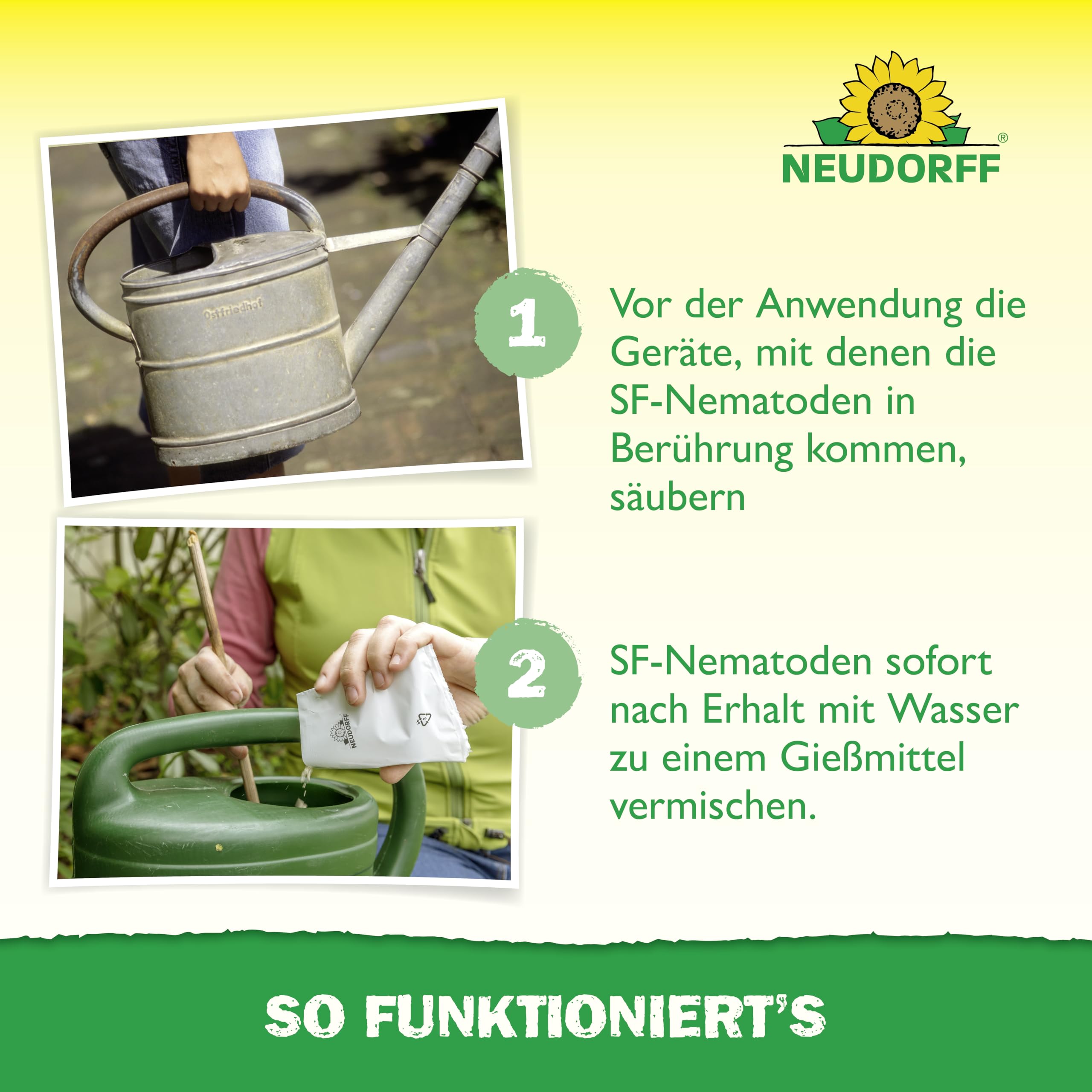 Neudorff Nützlinge gegen Ameisen – 10 Mio. SF-Nematoden zur natürlichen und schnellen Bekämpfung von Ameisen und Ameisennestern auf Rasen, Wegen & Co.