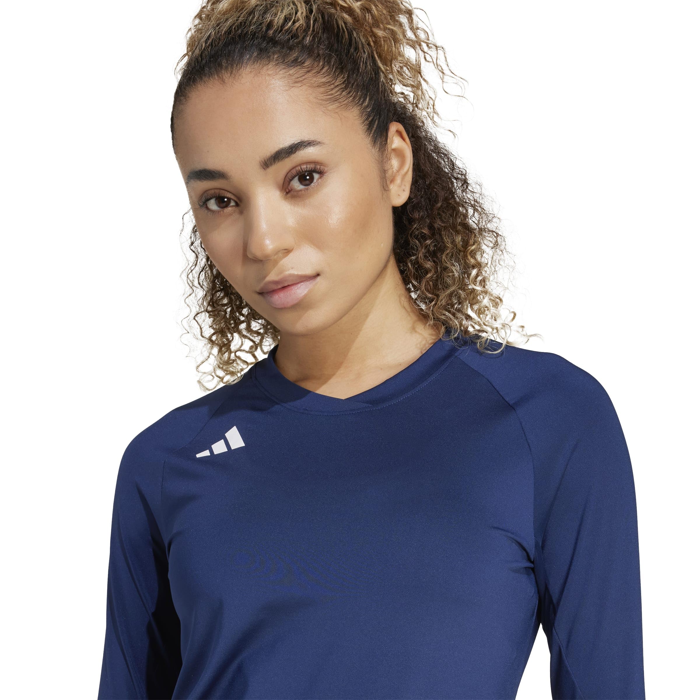 adidas Kobiety Volleyball Hilo Long Sleeve Jersey Shirt, team navy blue 2, XS