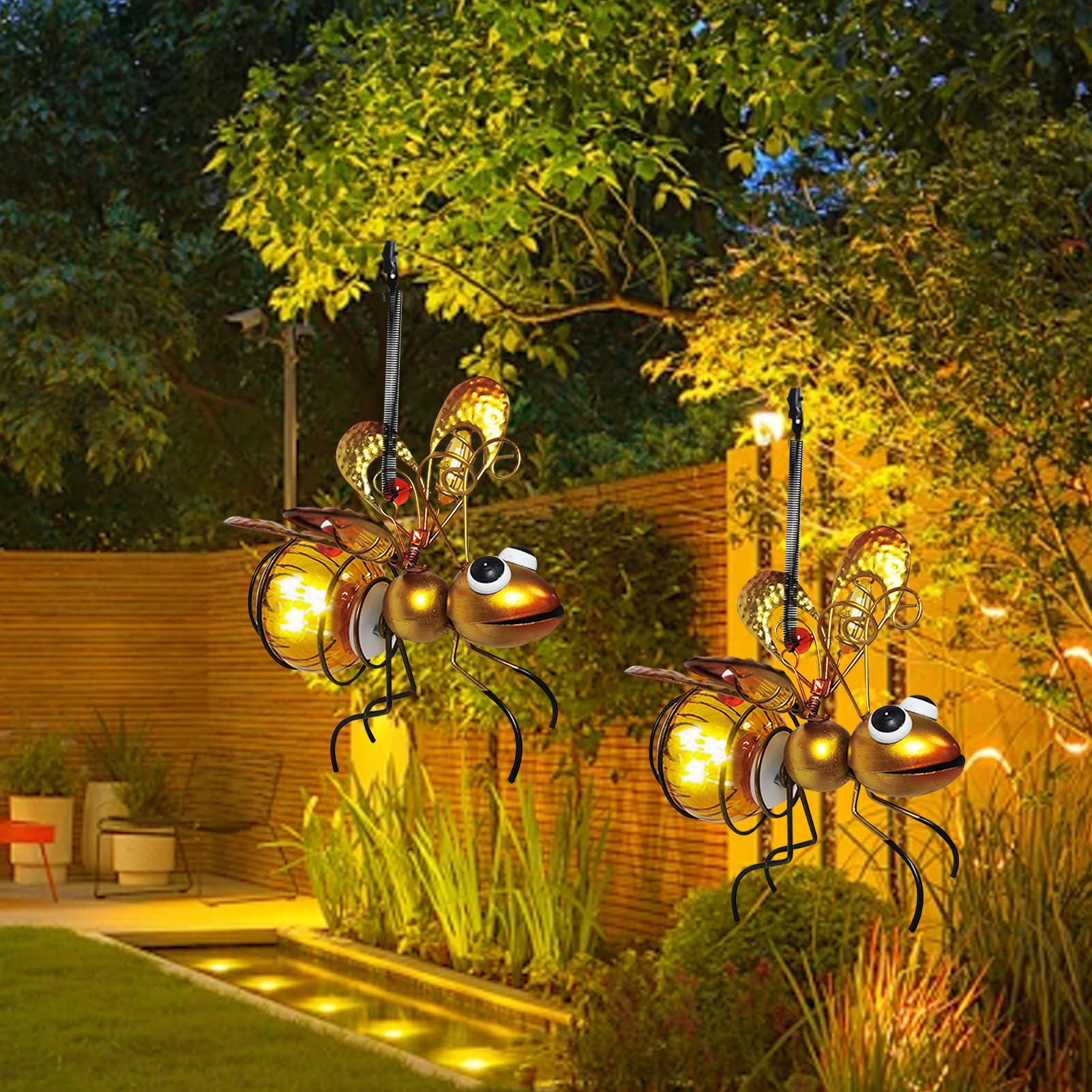 Solar Käfer Lichter Garten - Metall Deko IP65 Wasserfest