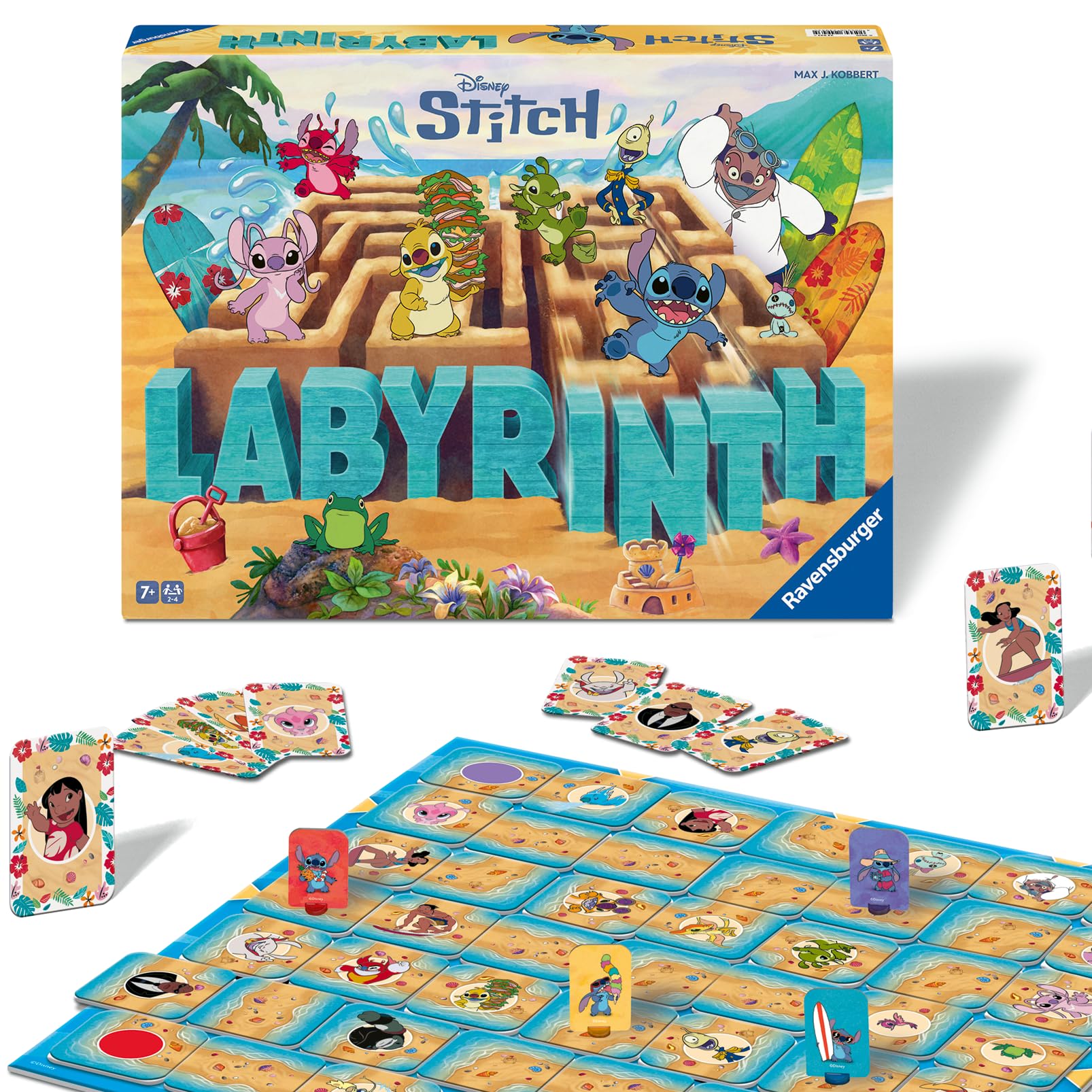 Ravensburger Labyrinthe Disney Stitch – Jeu de Société Stratégie Famille – Jeu de Plateau Labyrinthe – 2 à 4 Joueurs – Dès 7 Ans – Lilo & Stitch – Version Française