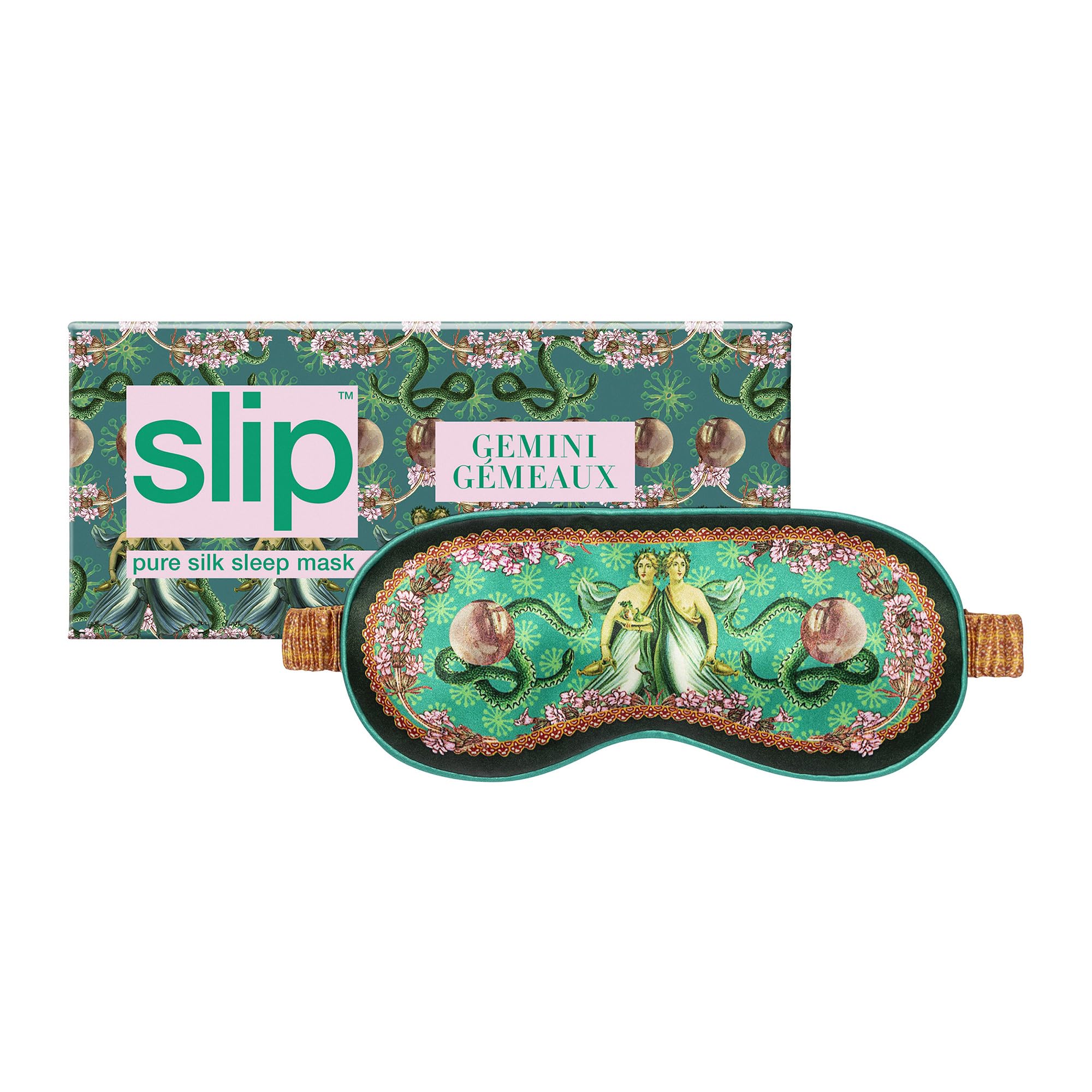 slip Pure Silk Sleep Mask - 100% Pure 22 Momme Mulberry Silk Eye Mask - Comfortable Sleeping Mask with Elastic Band, Zodiac Collection: Gemini