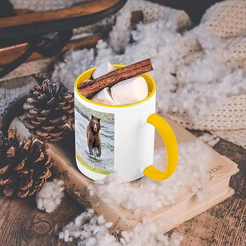 Miniatura 6 de 3dRose Brown bear chases after a salmon dinner at Pack Creek. - Mugs (mug-380598-13)