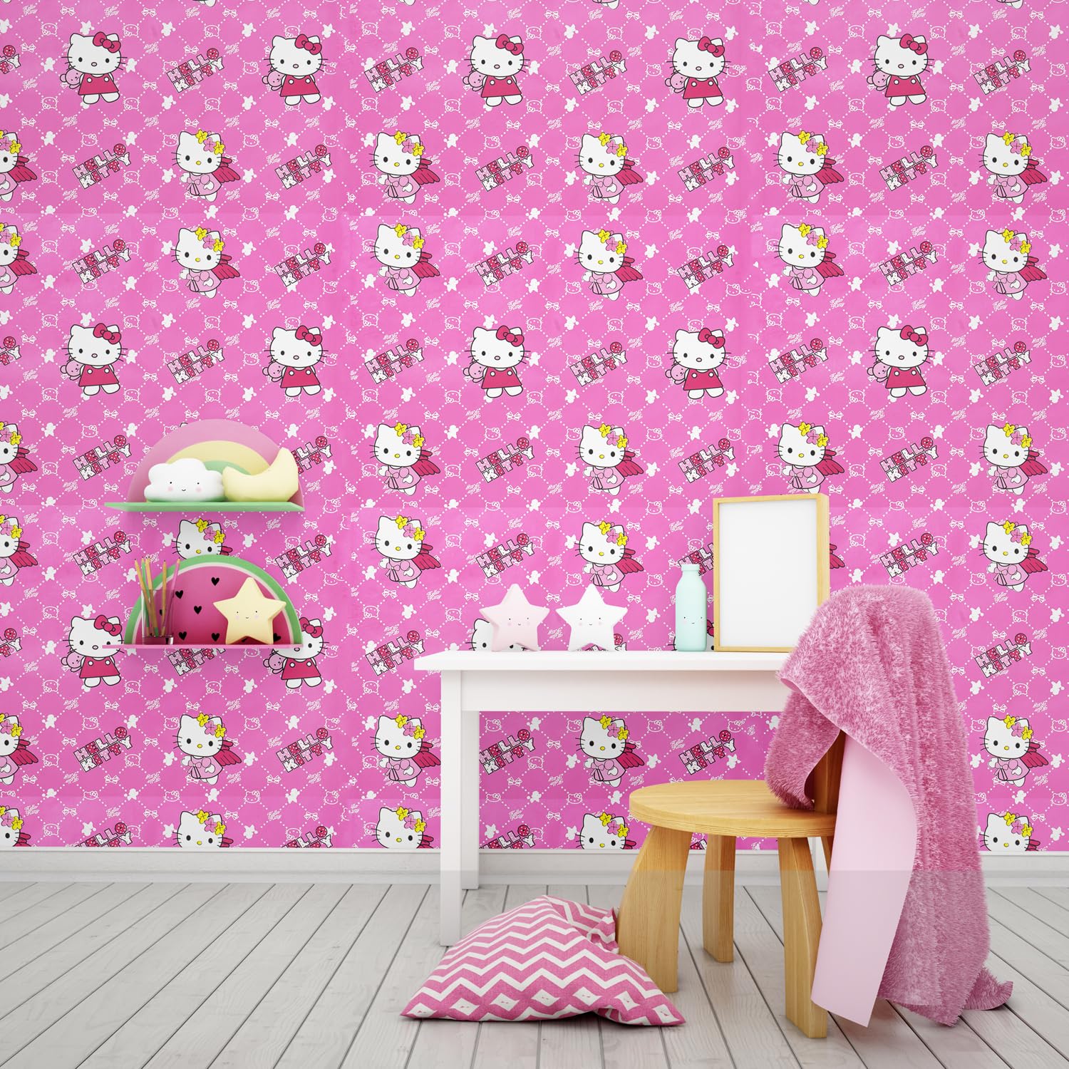 Wollzo Pink Hello Kitty Decorative Wallpaper (45 X 1000 cm) (B0D73HDNB9) Amazon Price History, Amazon Price Tracker