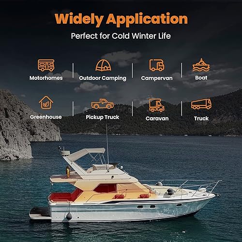 Miniatura 7 de Calentador diésel de 8 KW de 12 V calentador de estacionamiento todo en 1 con monitor LCD y control remoto kit de calentador de aire diésel portátil
