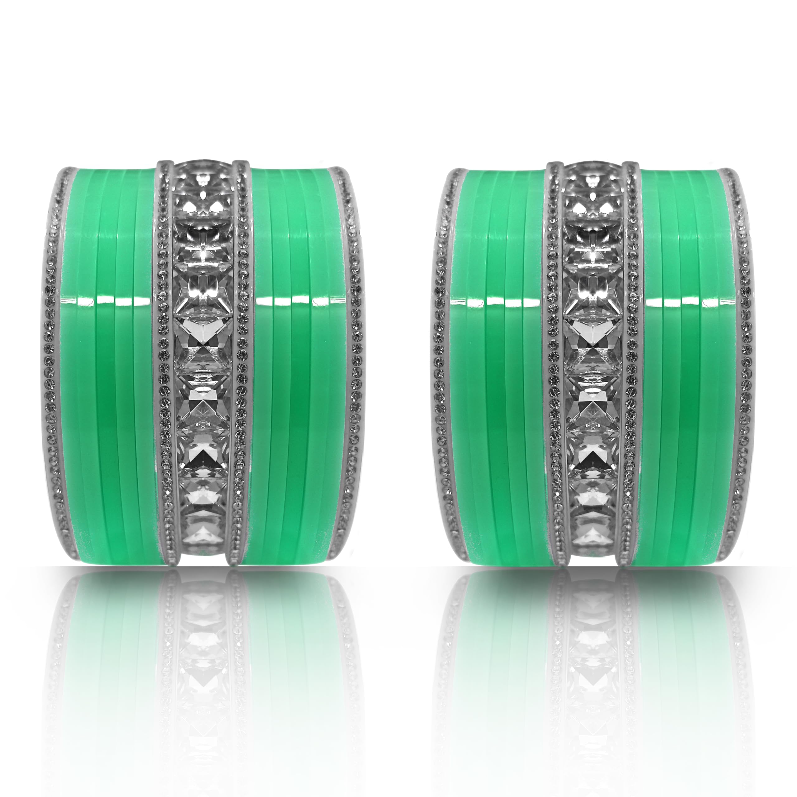 Bridal Punjabi Chuda Bangle Set for Womens (Set of 1) (Ice Green, 2.6 (Diameter in inches 2.375)) (B0CJQ55SCH) Amazon Price History, Amazon Price Tracker