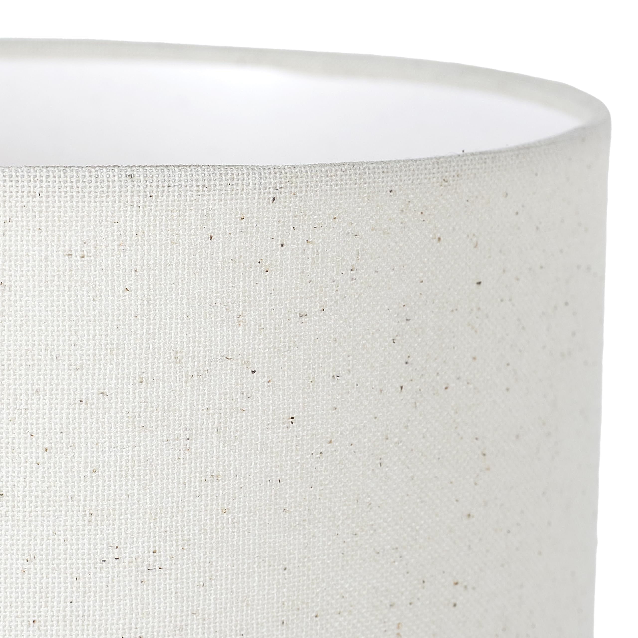 HOME DECO FACTORY, LA0044, Lampada in Ceramica Crema dal Design Raffinato, Paralume in Lino per Una Calda Atmosfera, Ideale per Tutti Gli Interni, Altezza 50 cm, Colore Bianco
