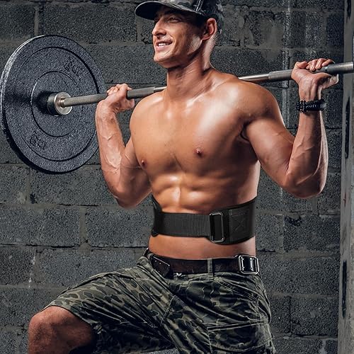 Miniatura 3 de MADOG - Cinturón de levantamiento de pesas, 8 pulgadas, para hombre y mujer, acolchado lumbar y soporte de espalda para sentadillas, entrenamiento