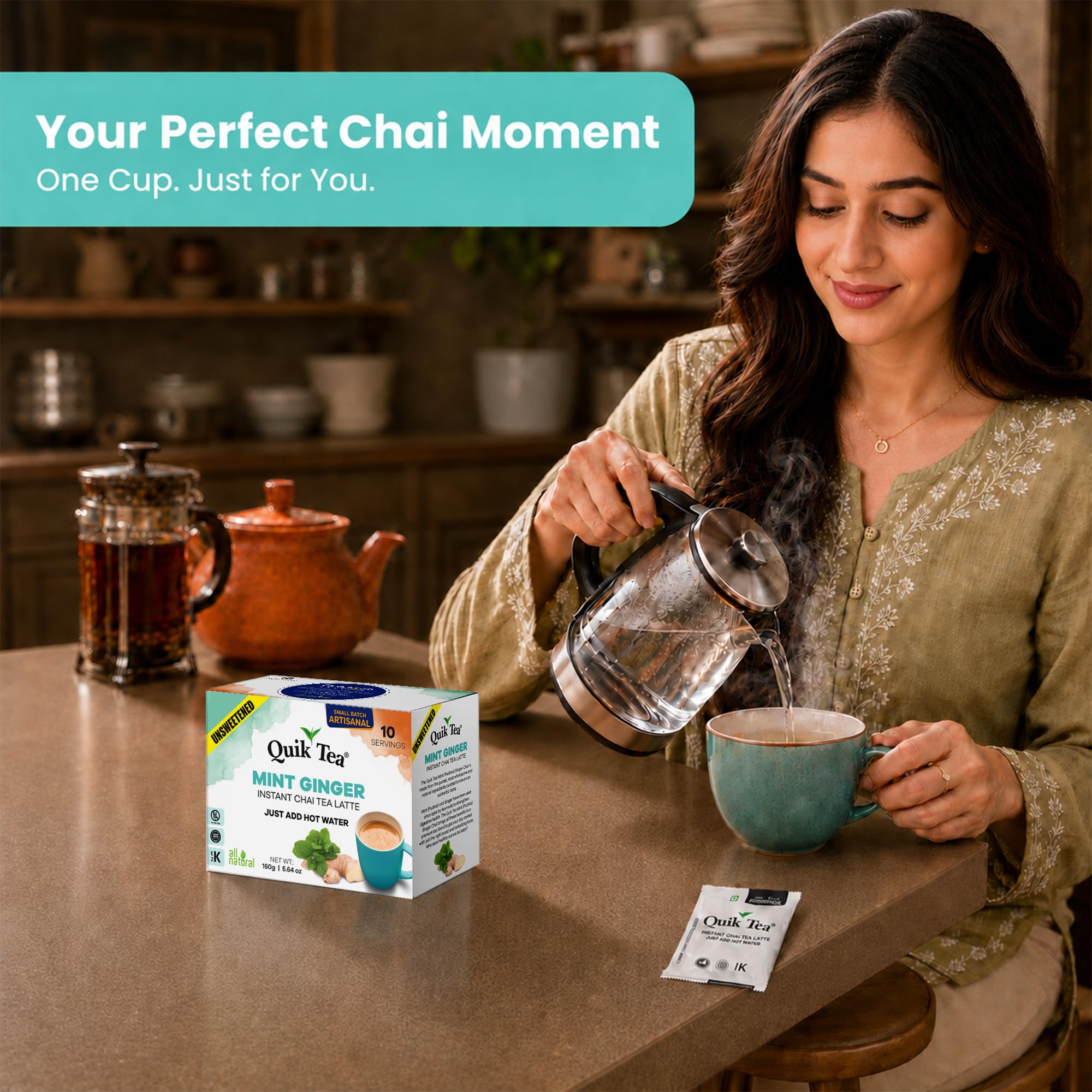 Amazon.com : QuikTea Instant Mint Ginger Chai Tea Latte