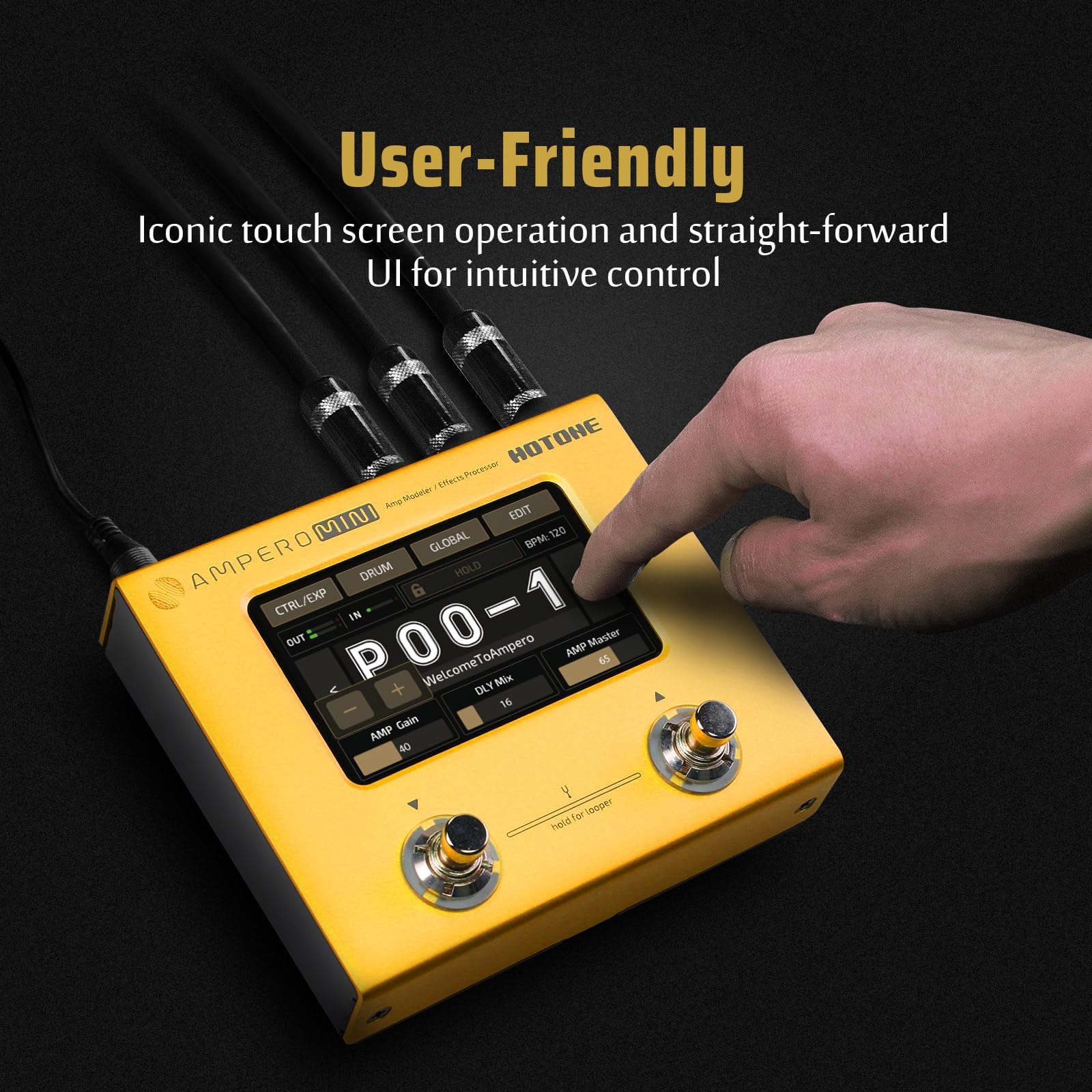 Amazon.com: HOTONE 多效果處理器踏板吉他低音放大器建模紅外